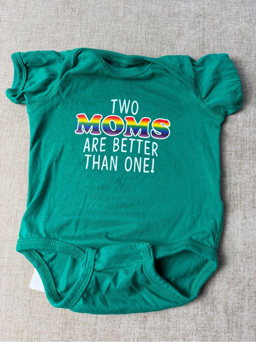 Lot of 3 Baby Onesie with Rainbow 🌈 pride "2 MOMS" Graphic